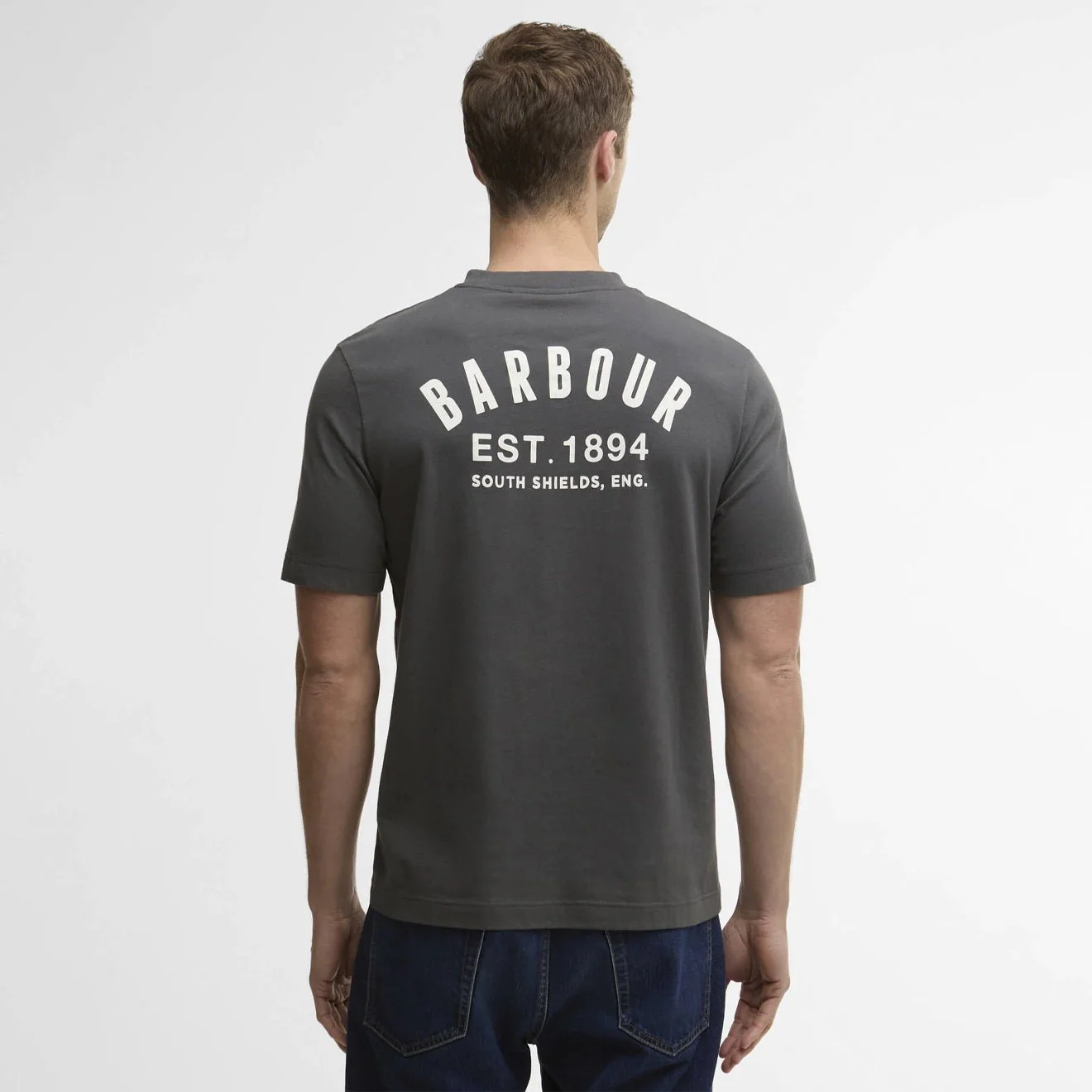 Barbour Packling Relaxed Graphic T-Shirt Asphalt - Image 4