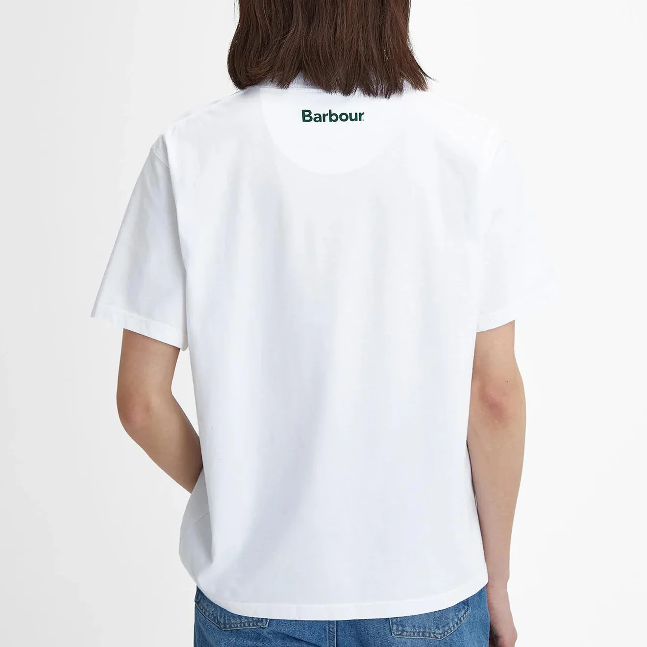 Barbour Pell Oversized Graphic T-Shirt White - Image 2