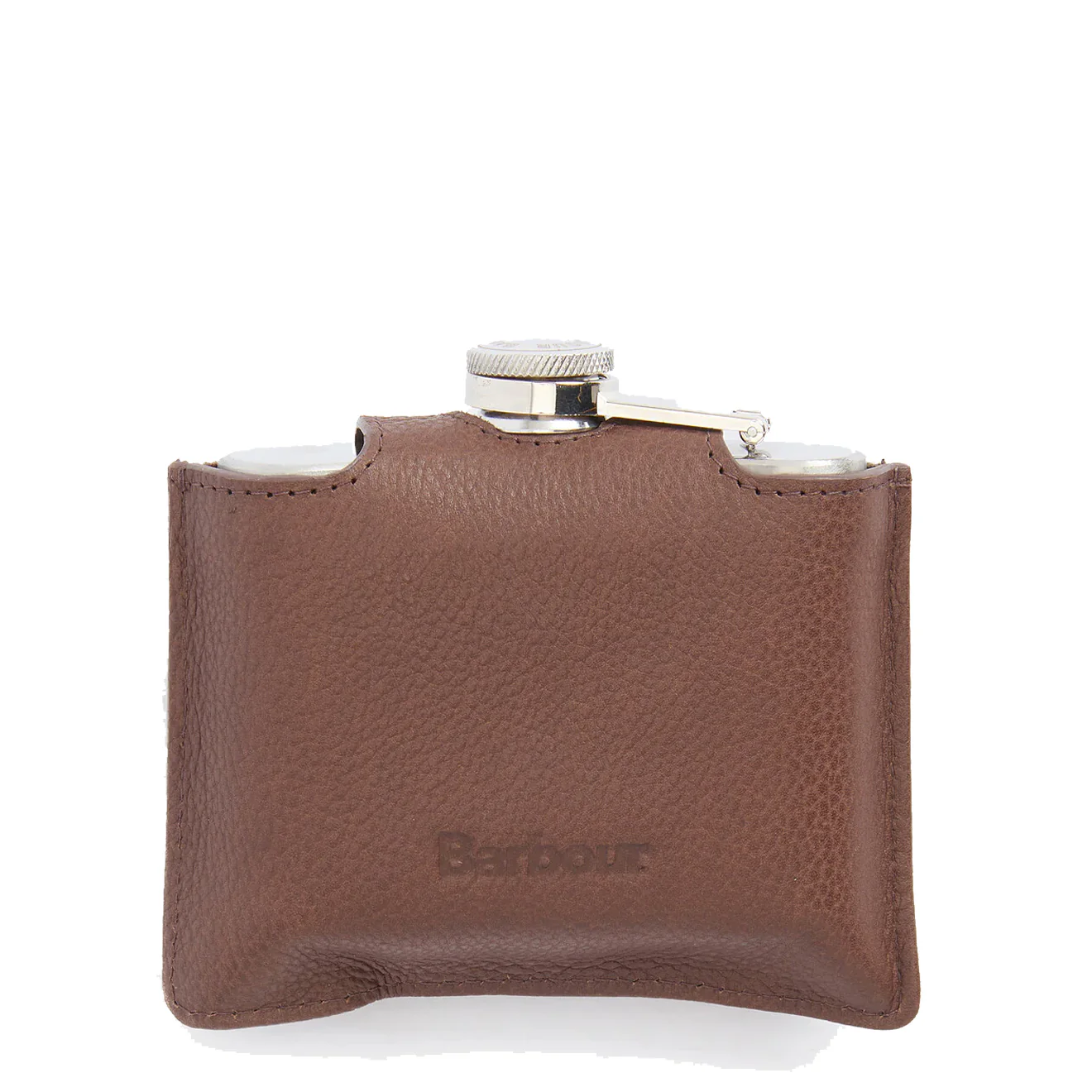 Barbour Quilted Padbury Hip Flask Dark Brown/Olive - Image 2