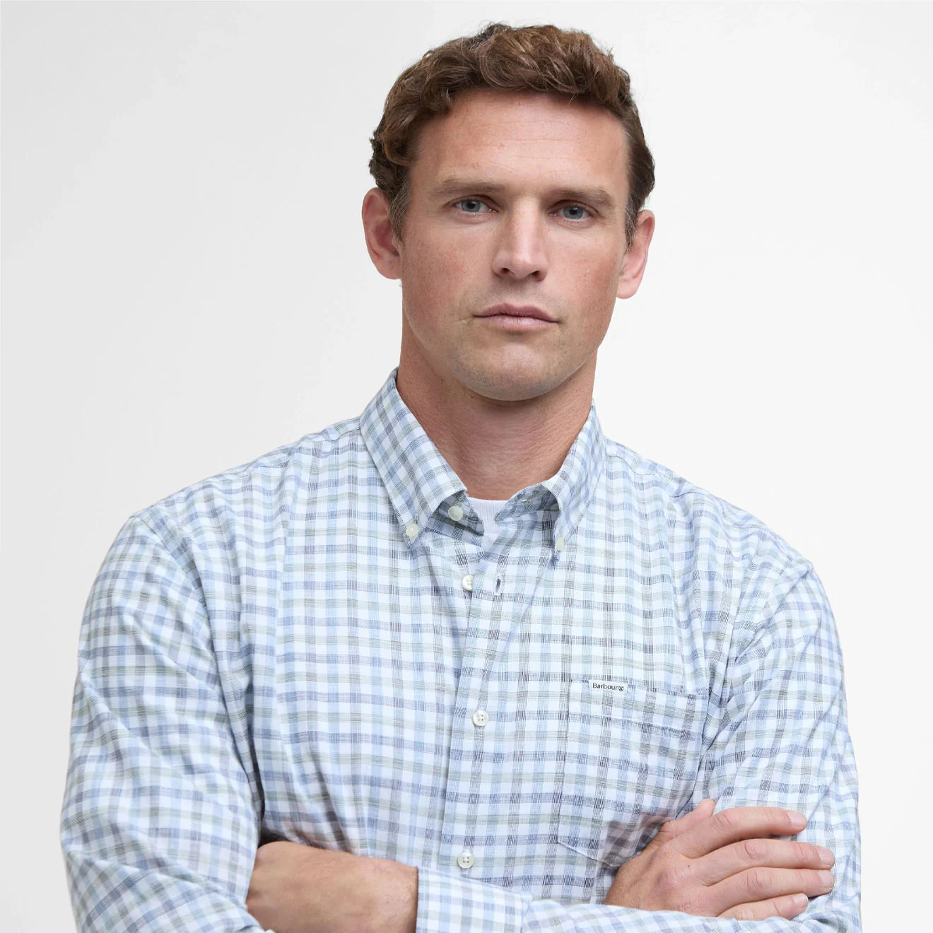 Barbour Ravenfield Checked Regular Fit Shirt Navy - Image 3