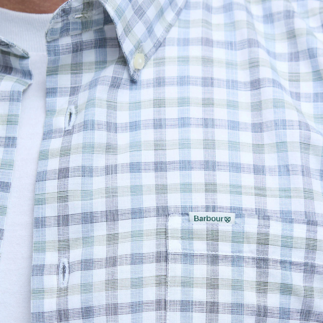 Barbour Ravenfield Checked Regular Fit Shirt Navy - Image 4
