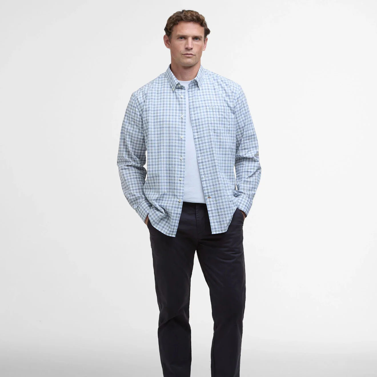 Barbour Ravenfield Checked Regular Fit Shirt Navy - Image 5