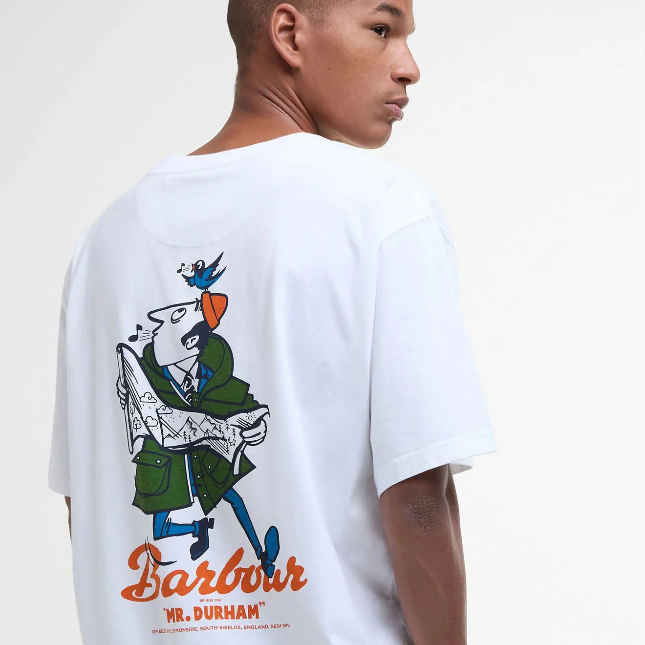 Barbour Regence Fit Graphic T-Shirt White - Image 3