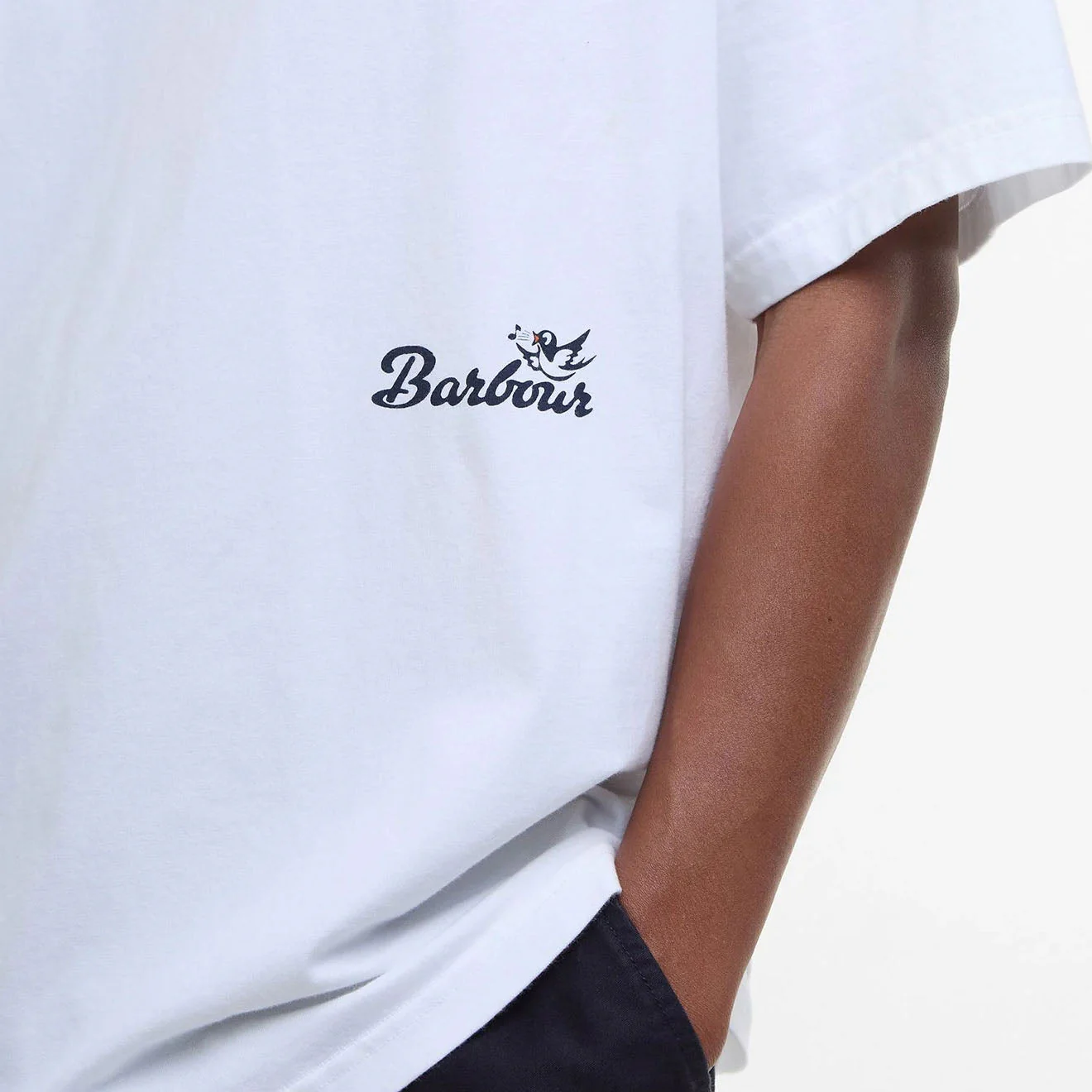 Barbour Regence Fit Graphic T-Shirt White - Image 4