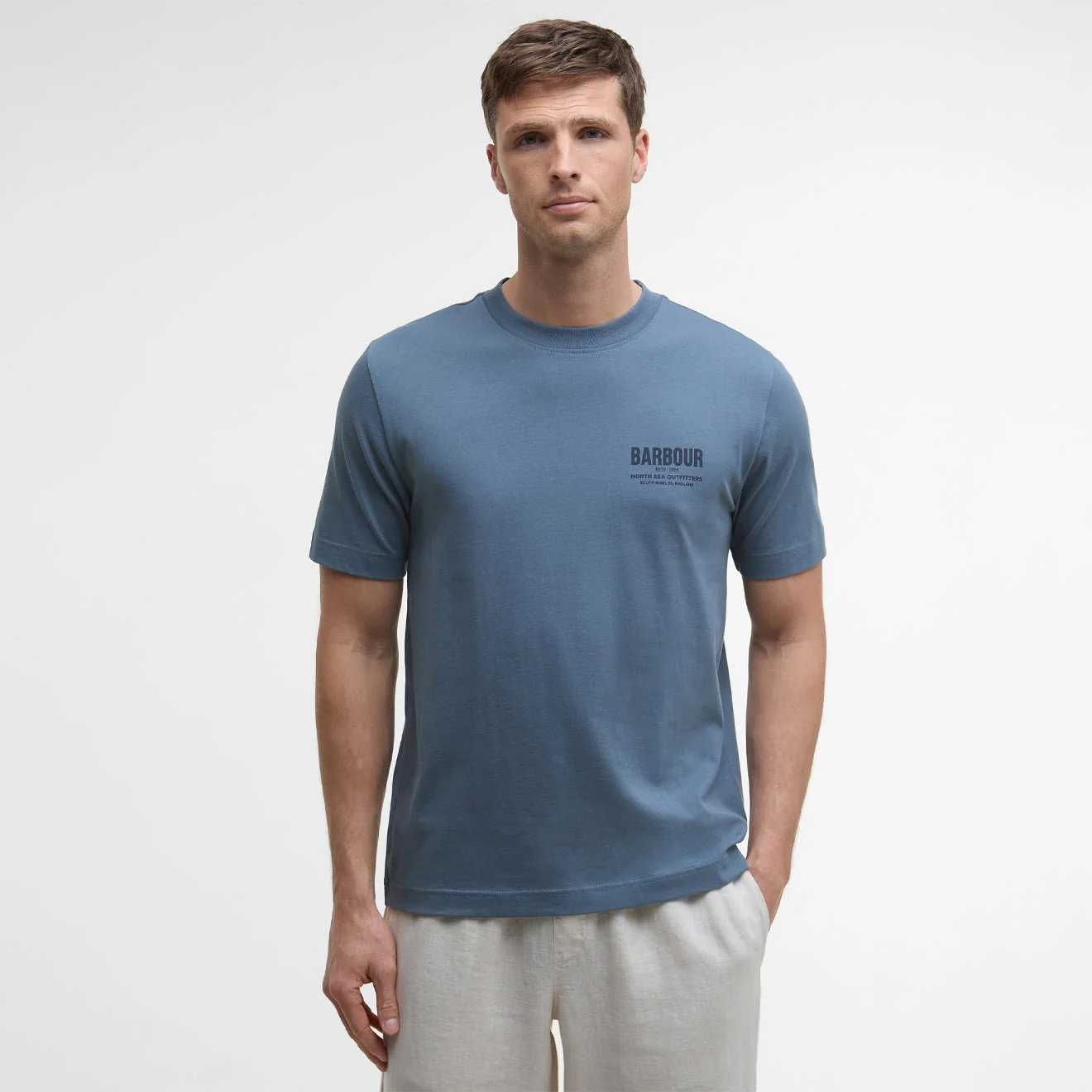Barbour Relaxed Souter T-Shirt Bluestone - Image 3