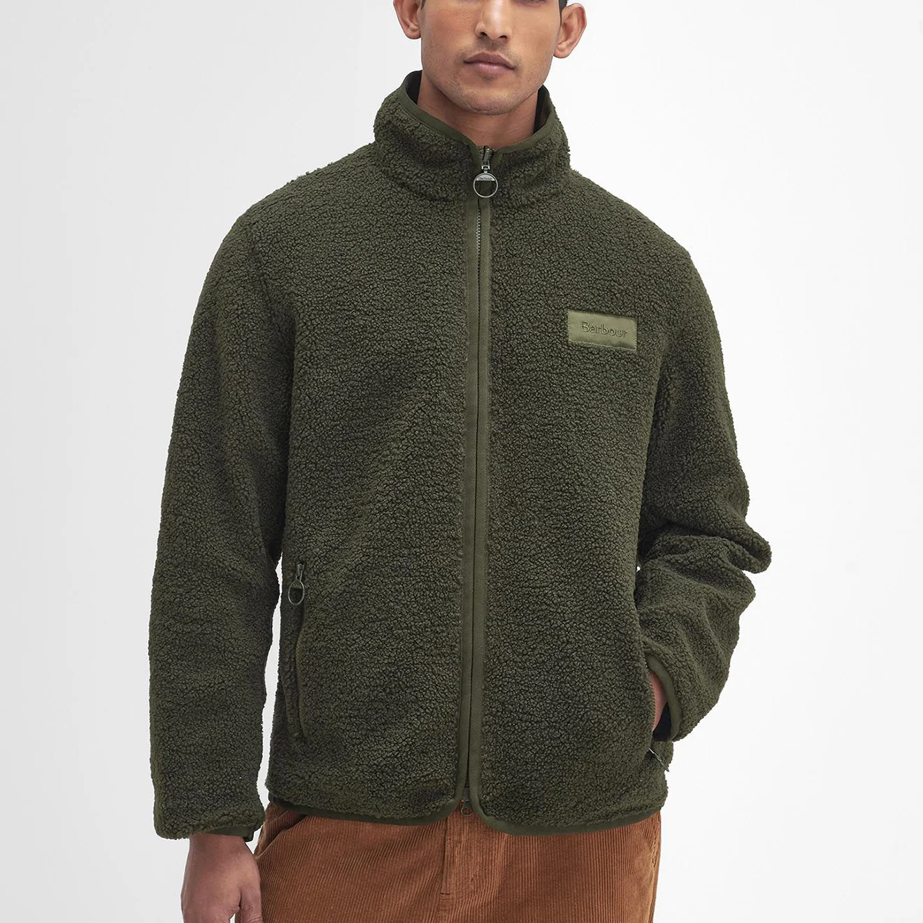Barbour Reversible Fleece Jacket Fern - Image 2