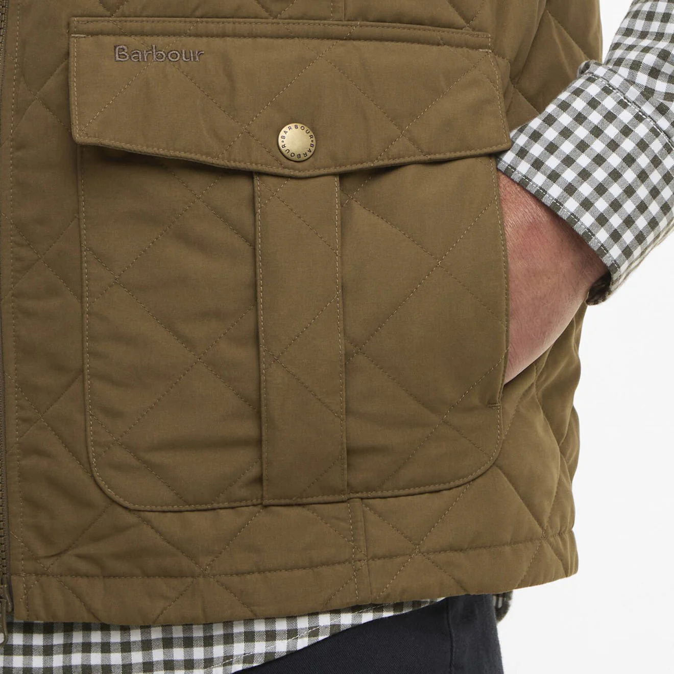 Barbour Sander Quilted Gilet Beech - Image 6