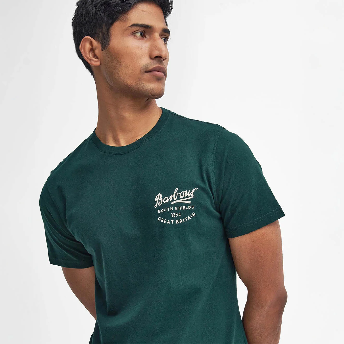 Barbour Script Graphic T-Shirt Seaweed - Image 5