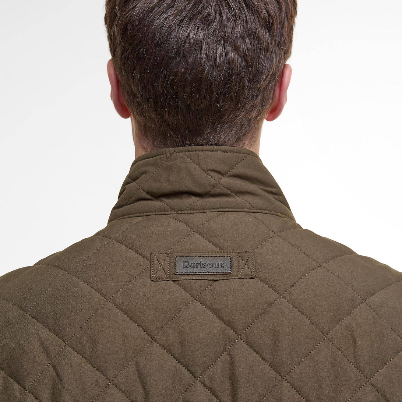 Barbour Shoveler Quilted Jacket Dark Olive - Image 5