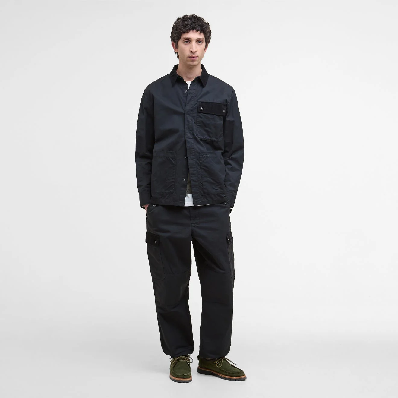 Barbour Silverbay Oversized Twill Overshirt Black - Image 2