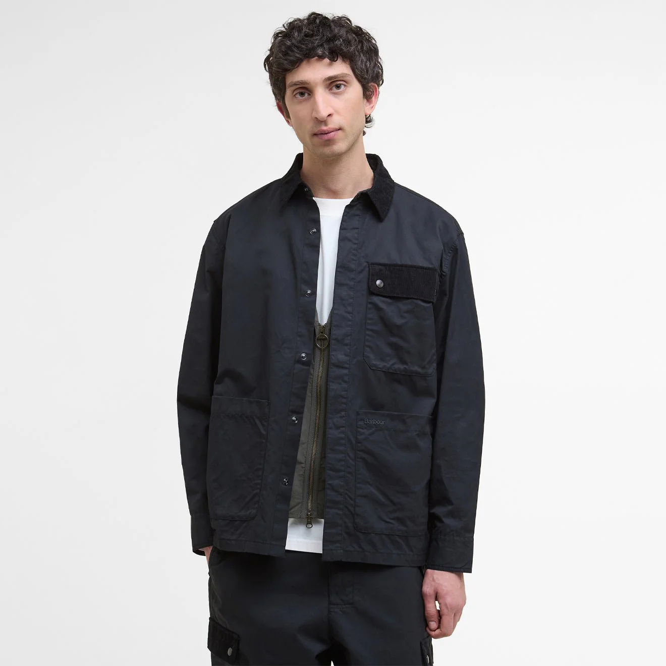 Barbour Silverbay Oversized Twill Overshirt Black - Image 3