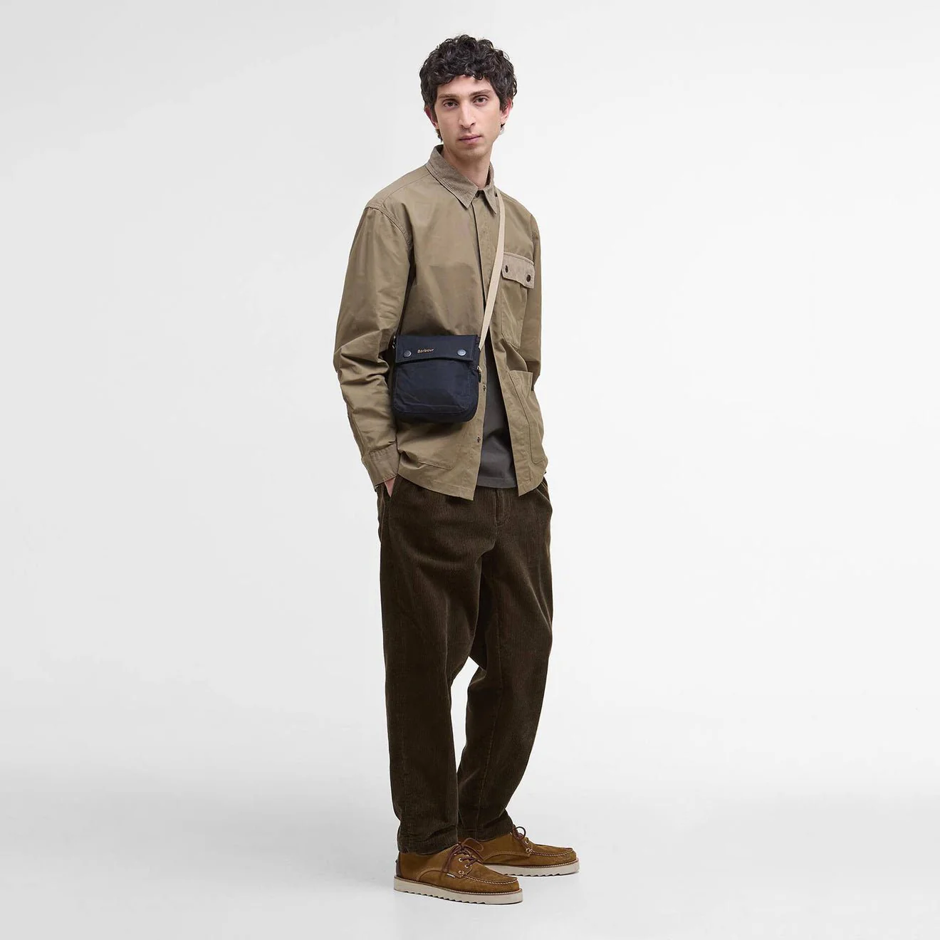 Barbour Silverbay Oversized Twill Overshirt British Khaki - Image 2