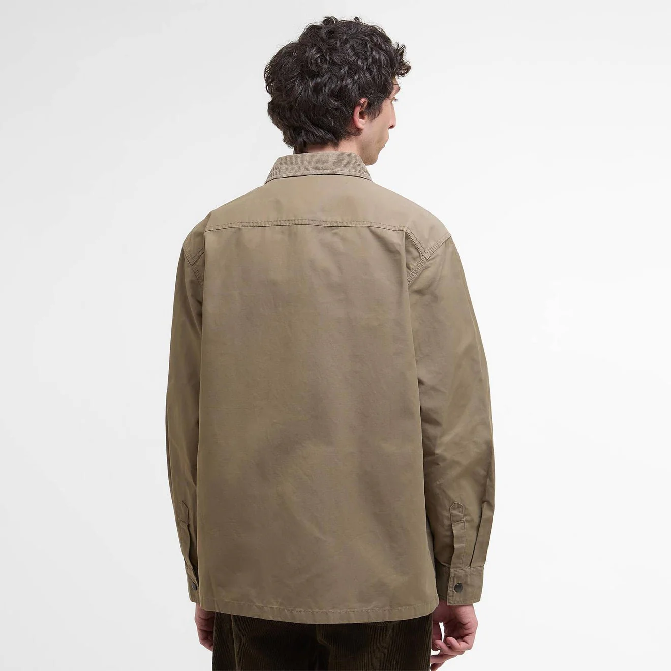 Barbour Silverbay Oversized Twill Overshirt British Khaki - Image 4