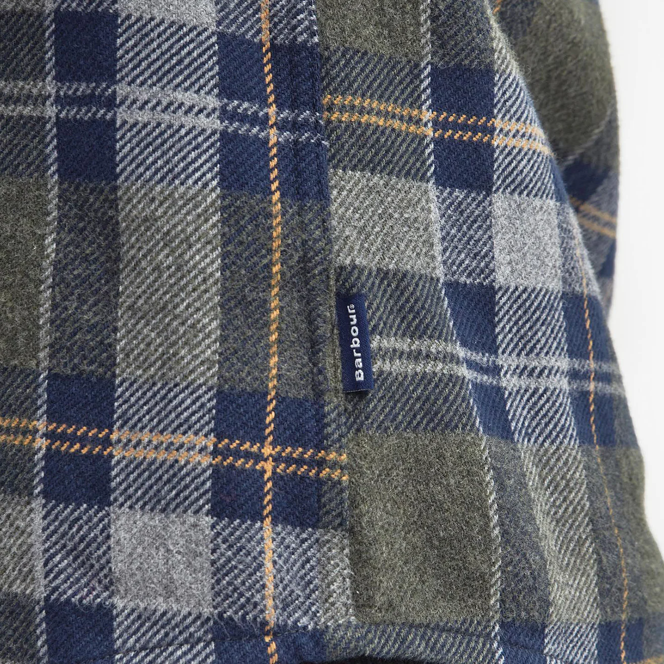 Barbour Snowcap Tailored Checked Shirt Olive Marl - Image 2