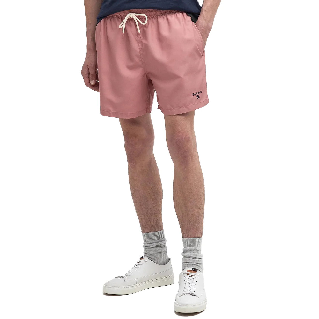 Barbour Staple Logo 5' Swim Short Pink Clay - Image 3