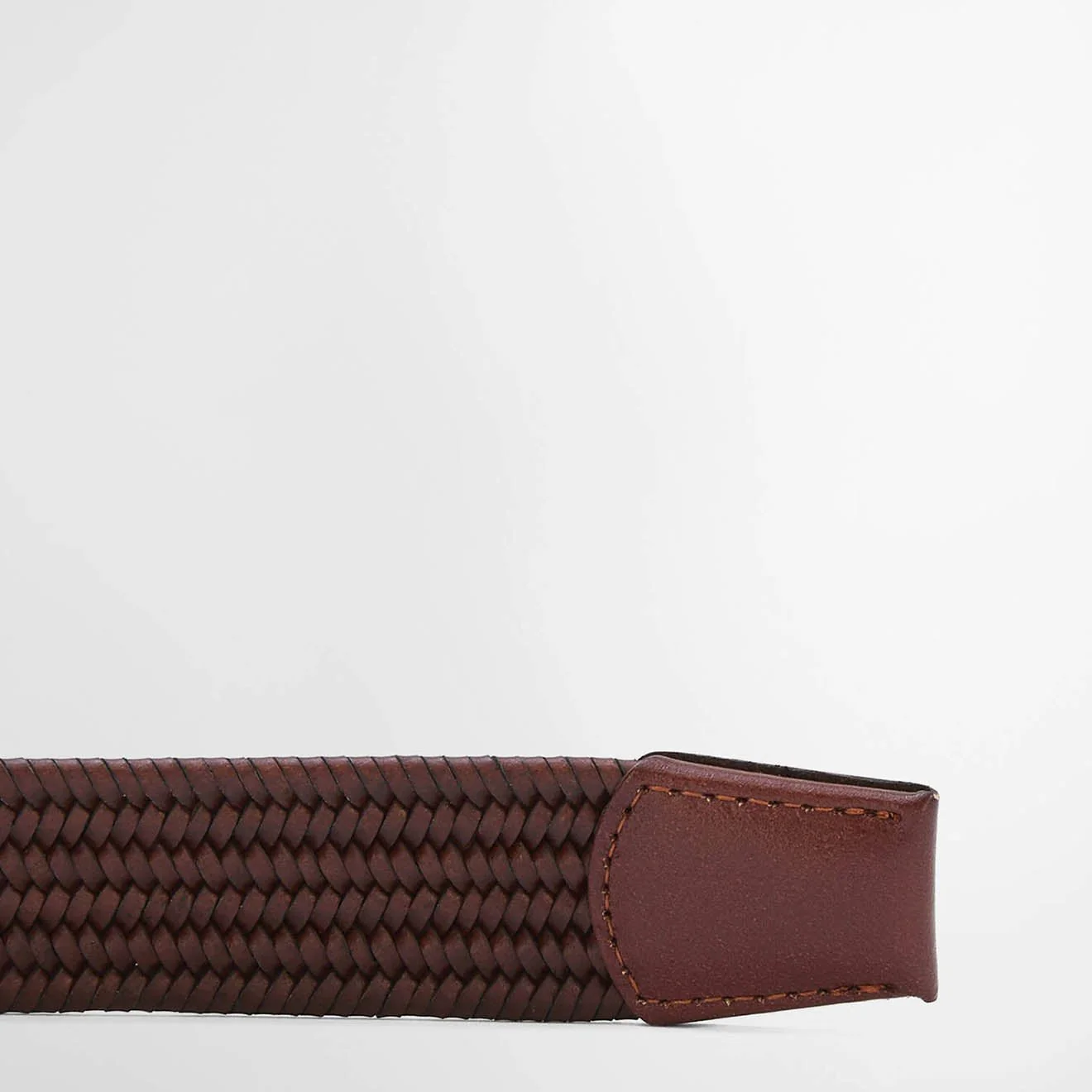 Barbour Stretch Leather Belt Brown - Image 2