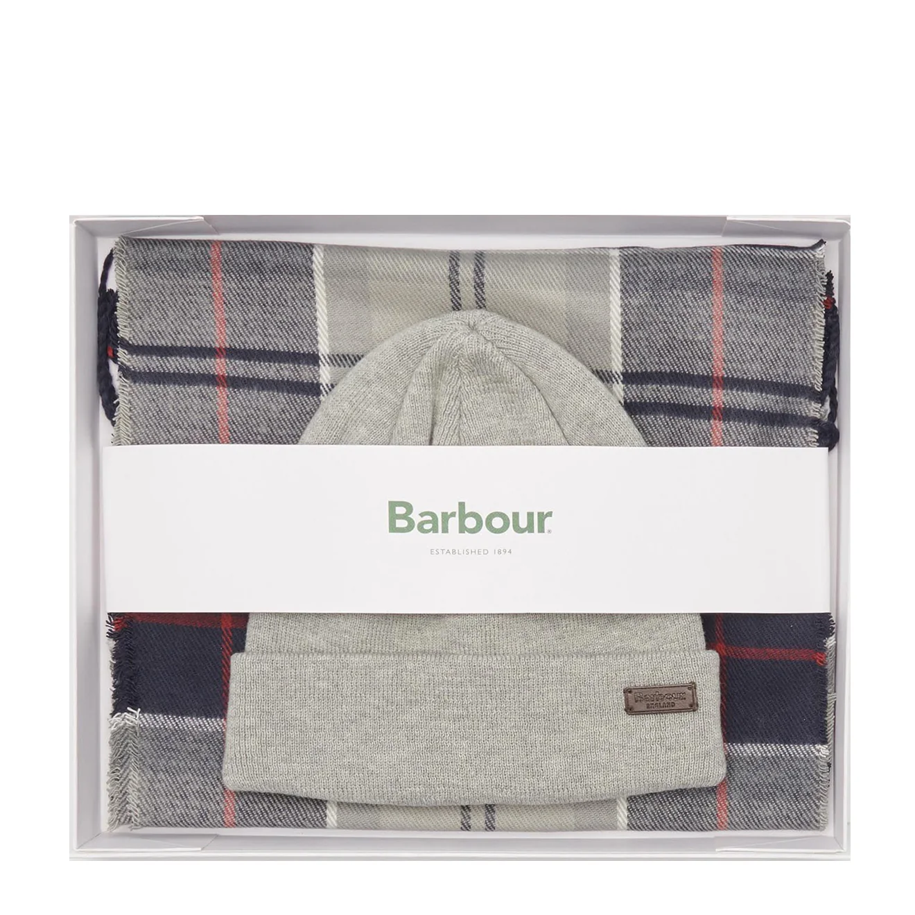 Barbour Swinton Beanie & Galingale Scarf Gift Set Blue Granite - Image 2