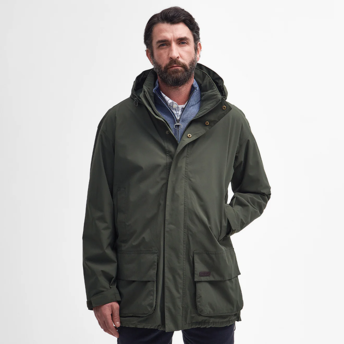 Barbour Swinton Waterproof Jacket Olive - Image 2