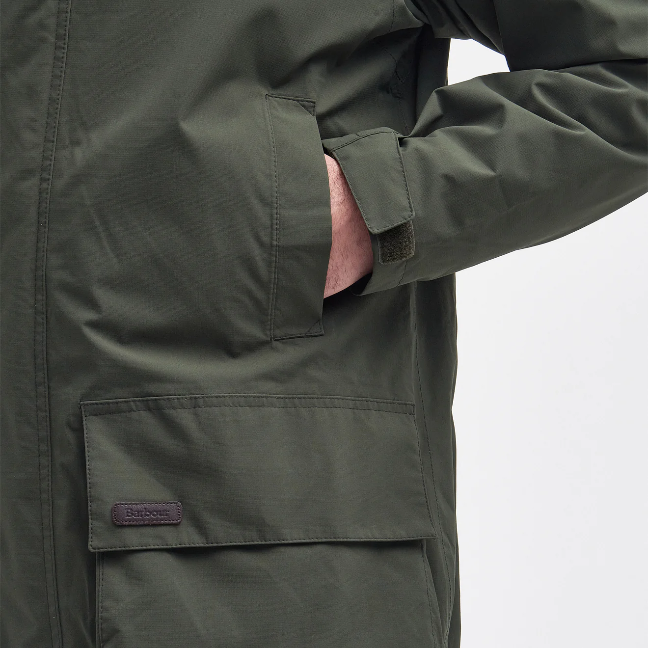 Barbour Swinton Waterproof Jacket Olive - Image 6