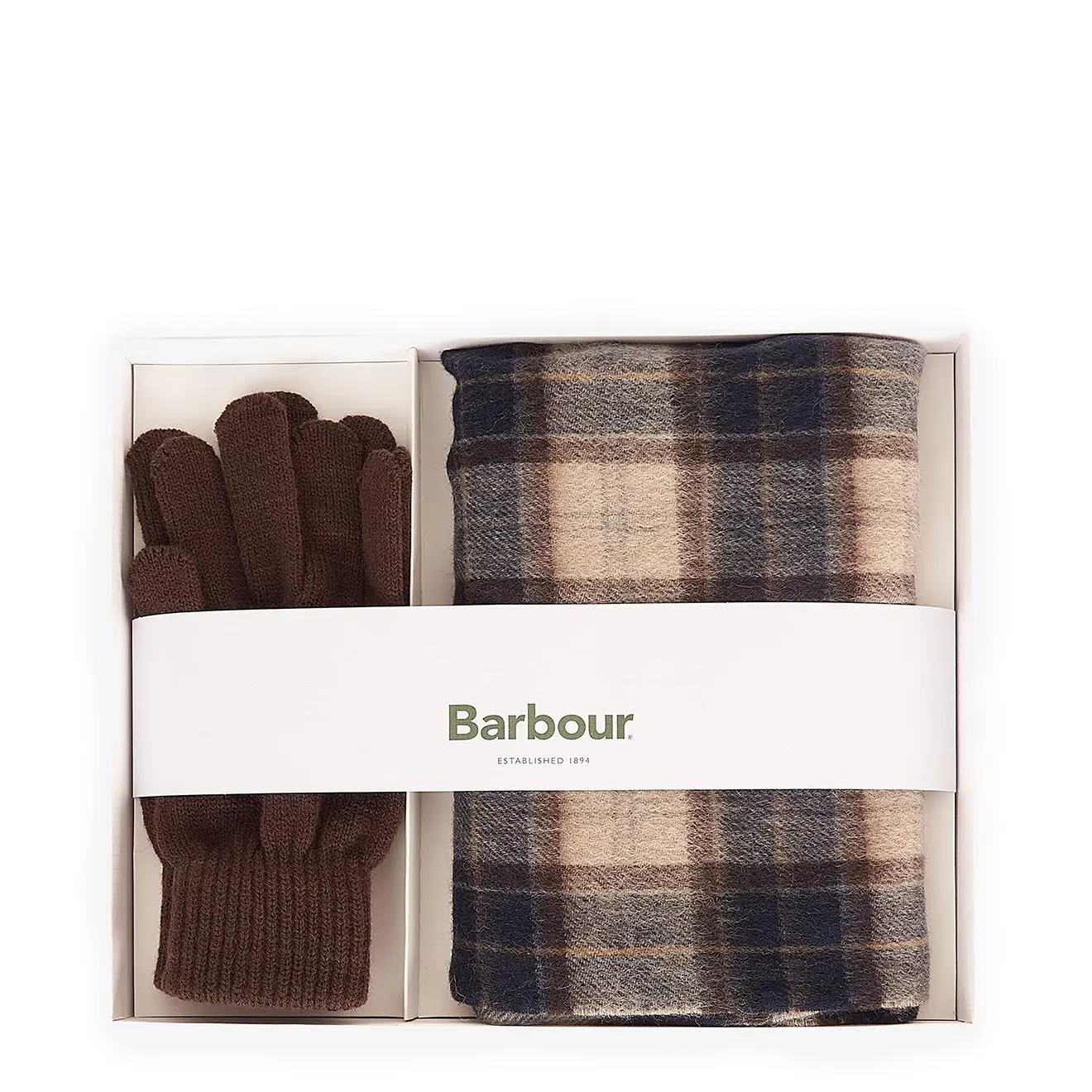 Barbour Tartan Scarf / Gloves Gift Set Autumn Dress - Image 3