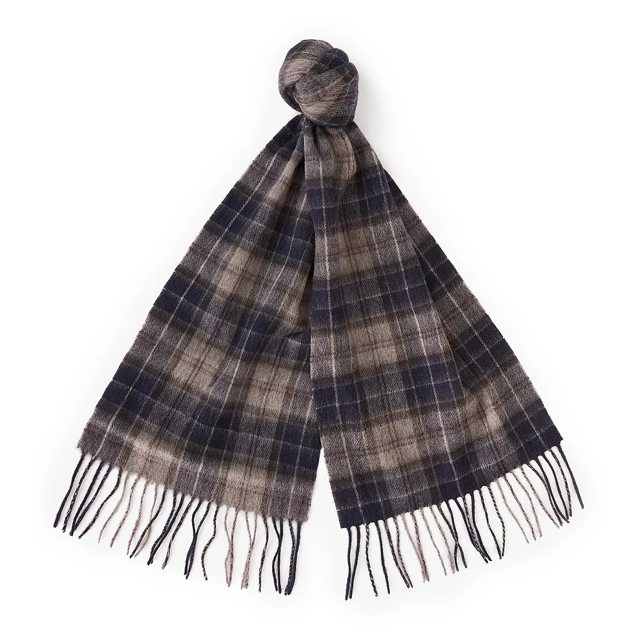 Barbour Tartan Scarf / Gloves Gift Set Classic Black Slate Tartan - Image 3