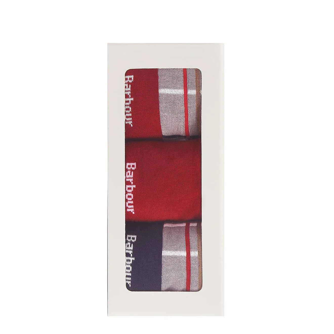 Barbour Tartan Socks Gift Box Blue Granite - Image 2