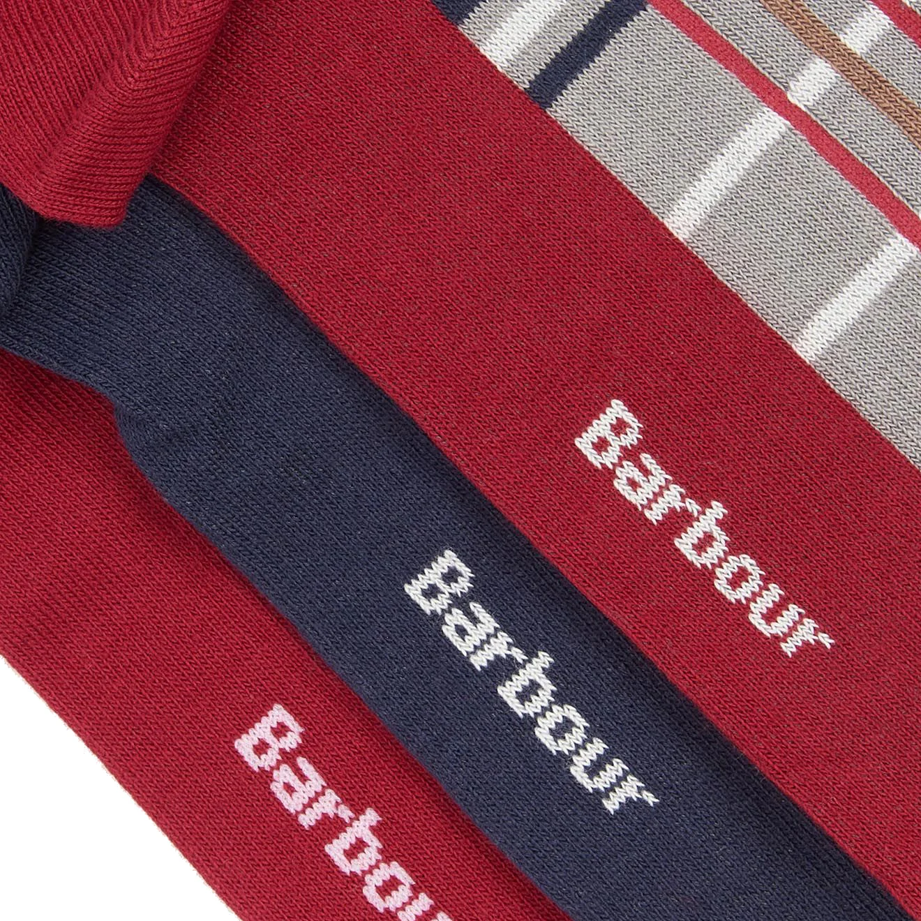 Barbour Tartan Socks Gift Box Blue Granite - Image 3