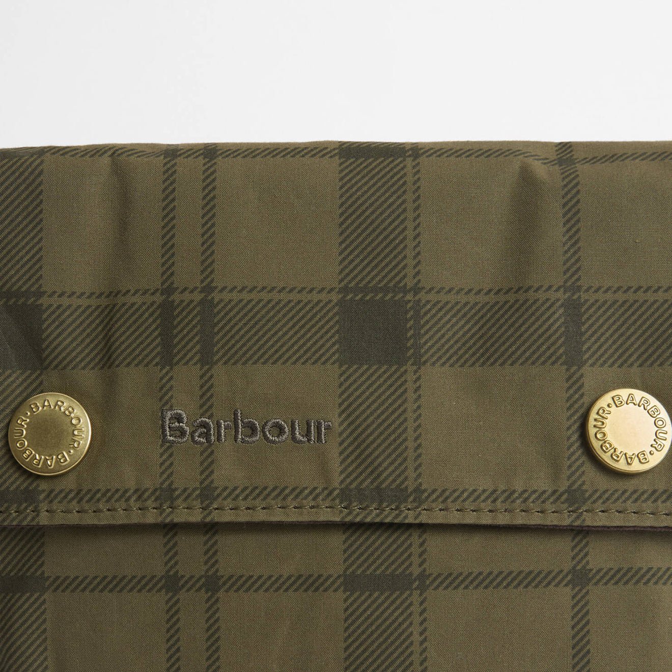Barbour Transport Crossbody Bag Dusky Green Tartan - Image 3