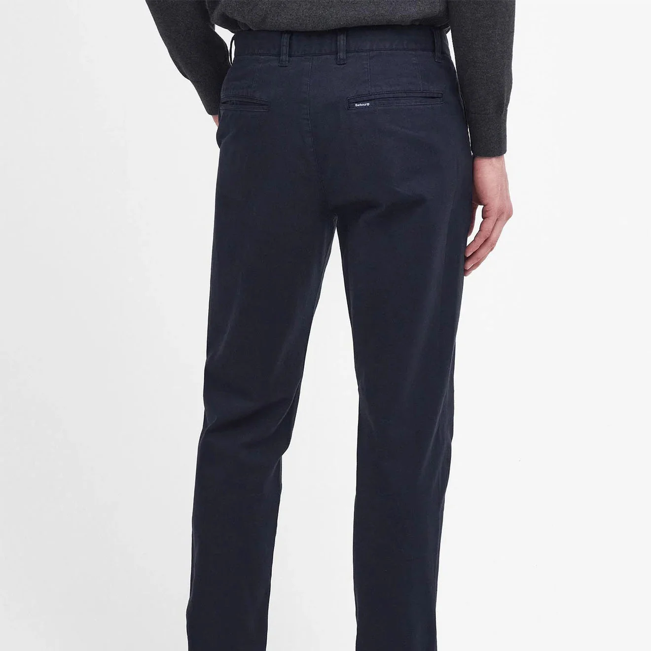 Barbour Washed Stretch Twill Tailored Fit Trouser Dark Navy - Image 3