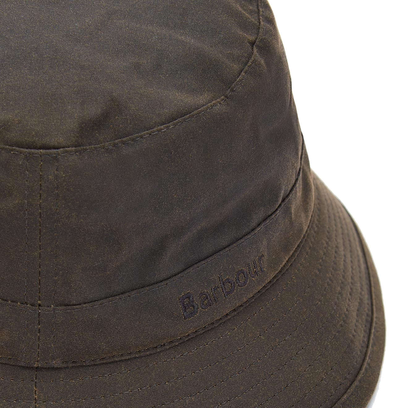 Barbour Wax Bucket Hat Olive - Image 3