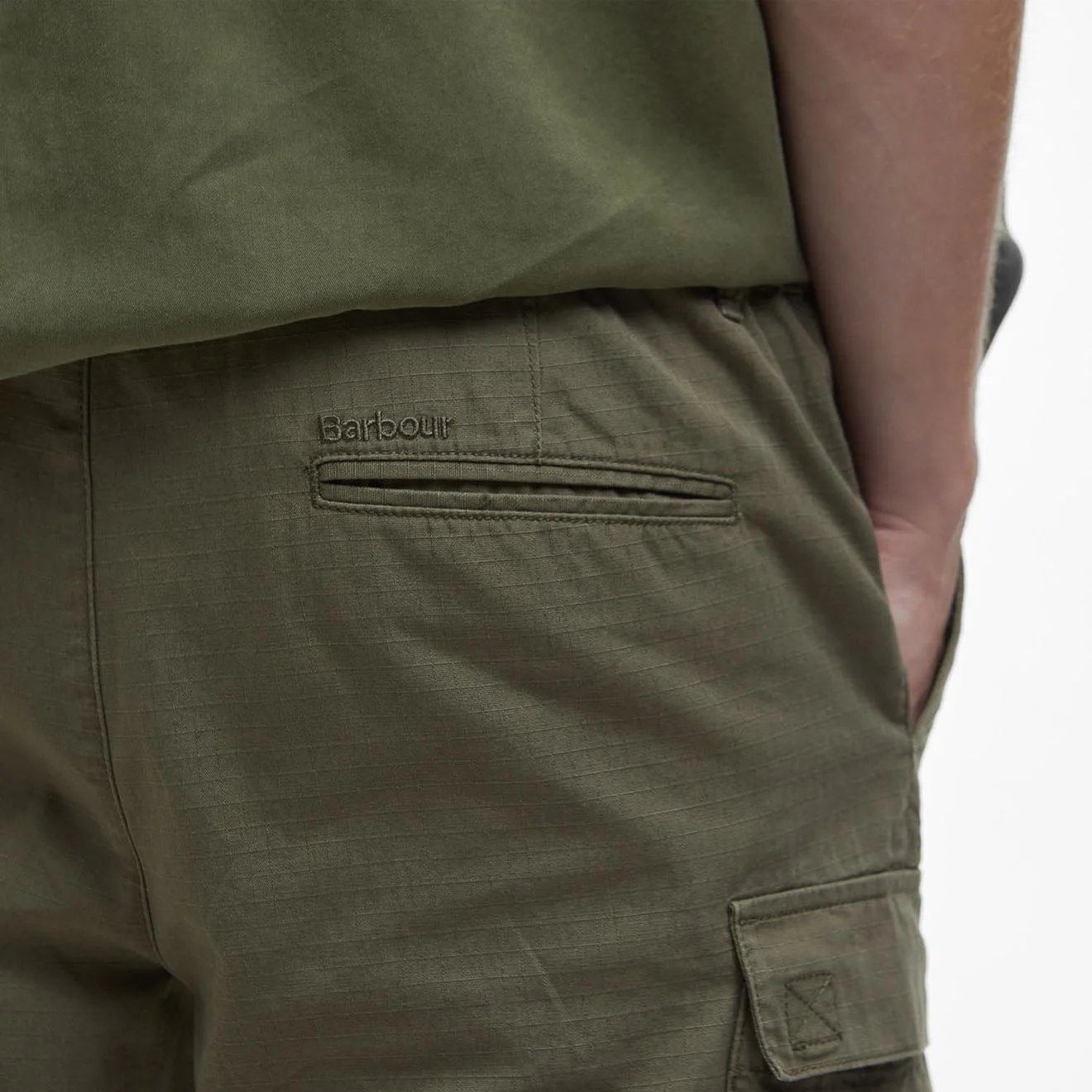 Barbour Westmorland Ripstop Short Burnt Olive - Image 4