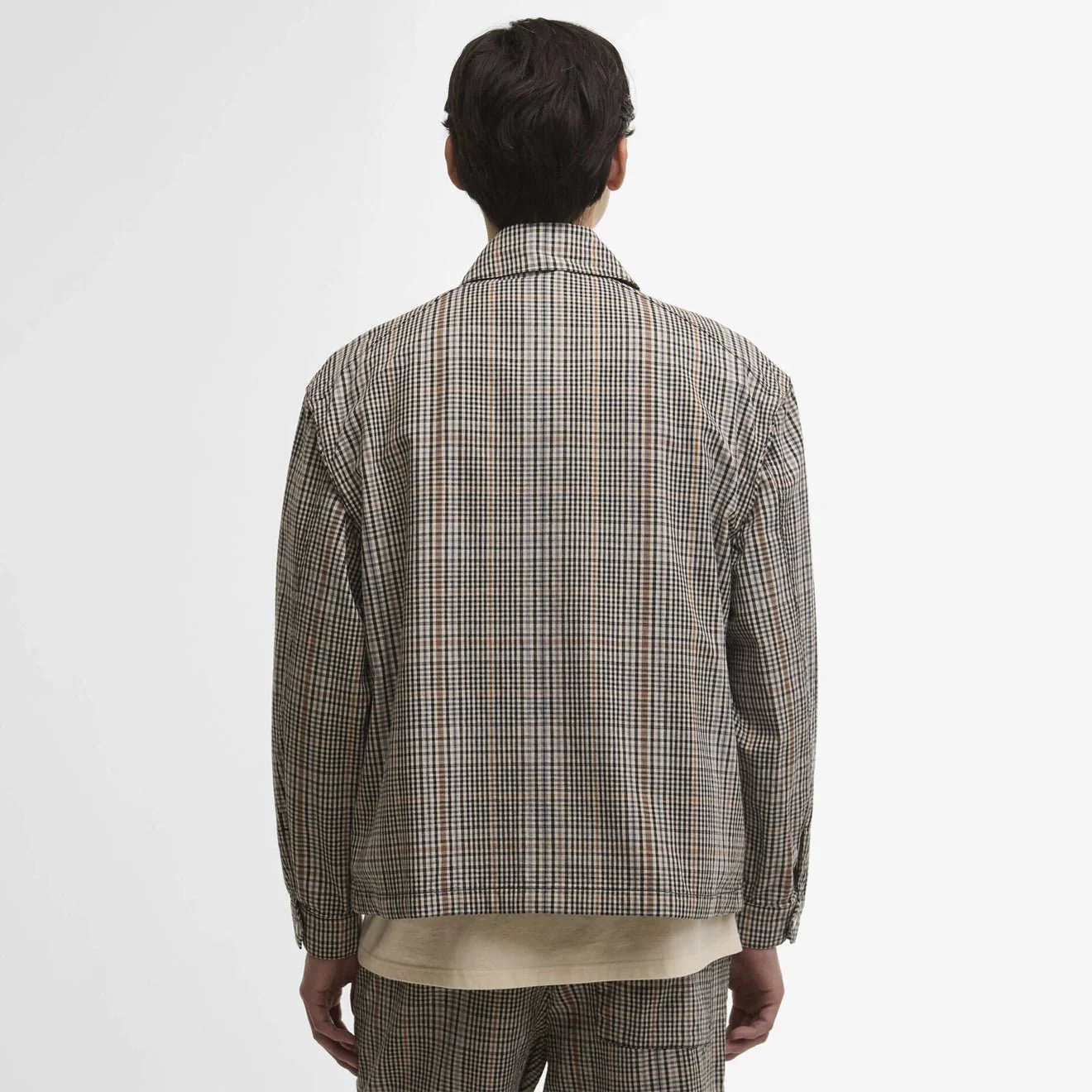 Barbour Westoe Check Casual Jacket Neutral Check - Image 3