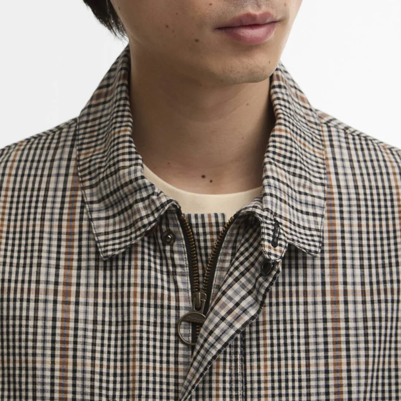 Barbour Westoe Check Casual Jacket Neutral Check - Image 4