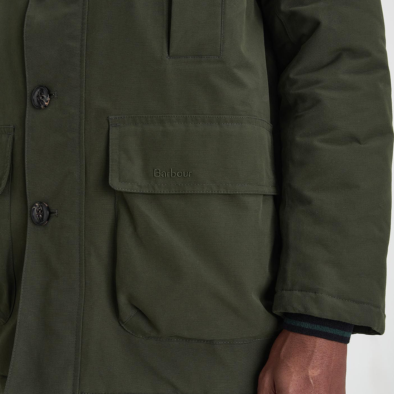 Barbour Winter Beaufort Waterproof Parka Sage - Image 3