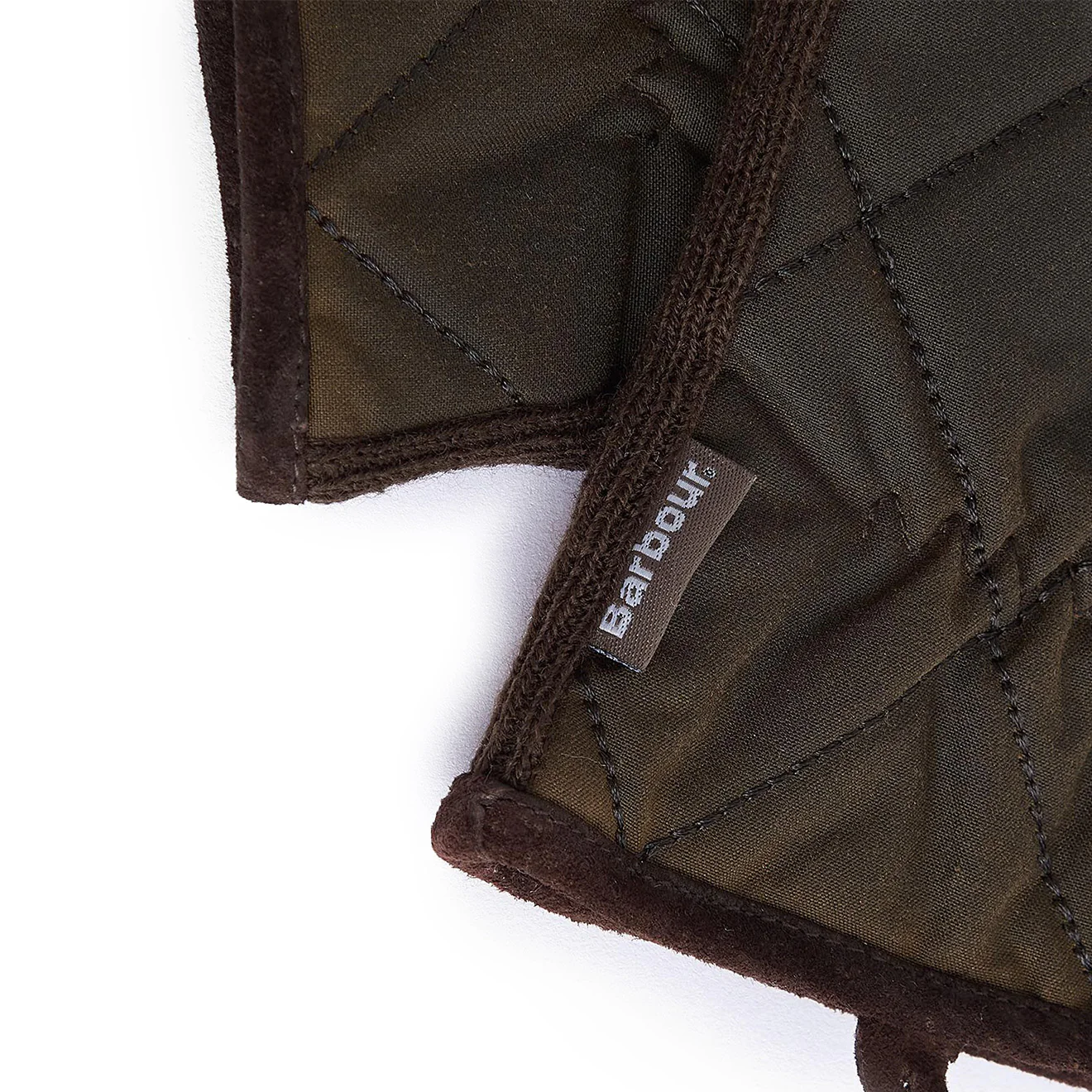 Barbour Winterdale Gloves Olive / Brown - Image 2
