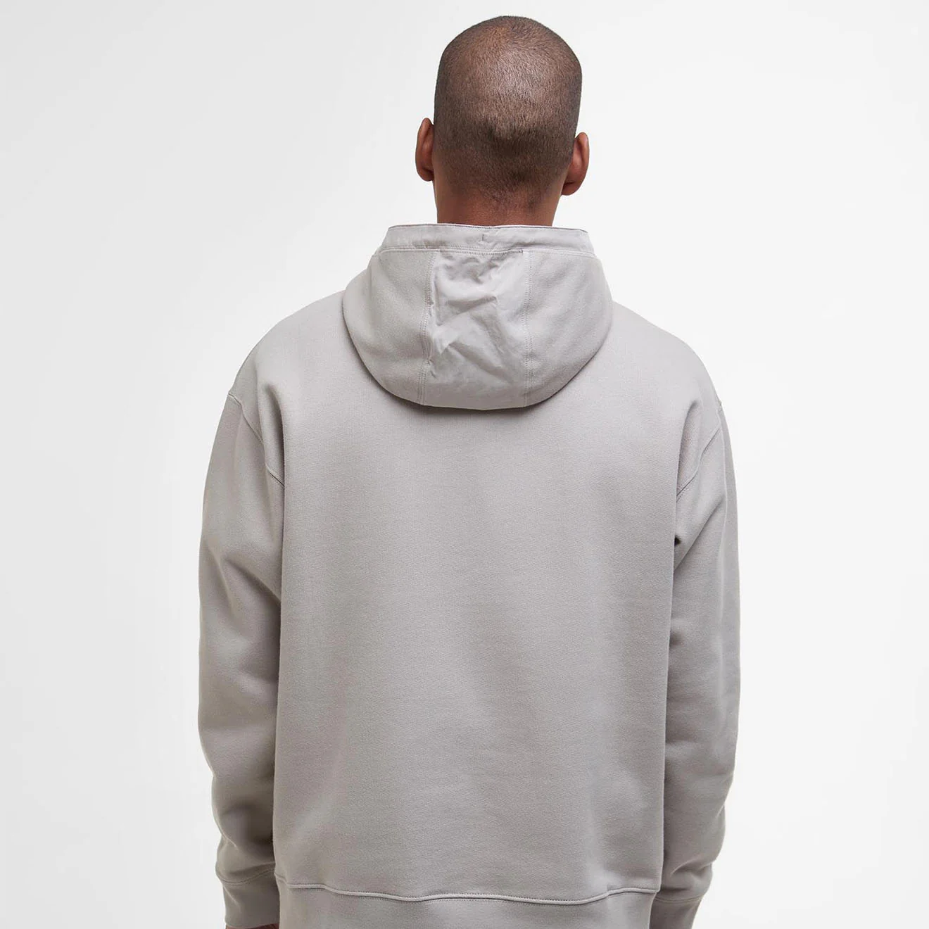 Barbour Yalding Hooded Sweatshirt Concrete - Image 3