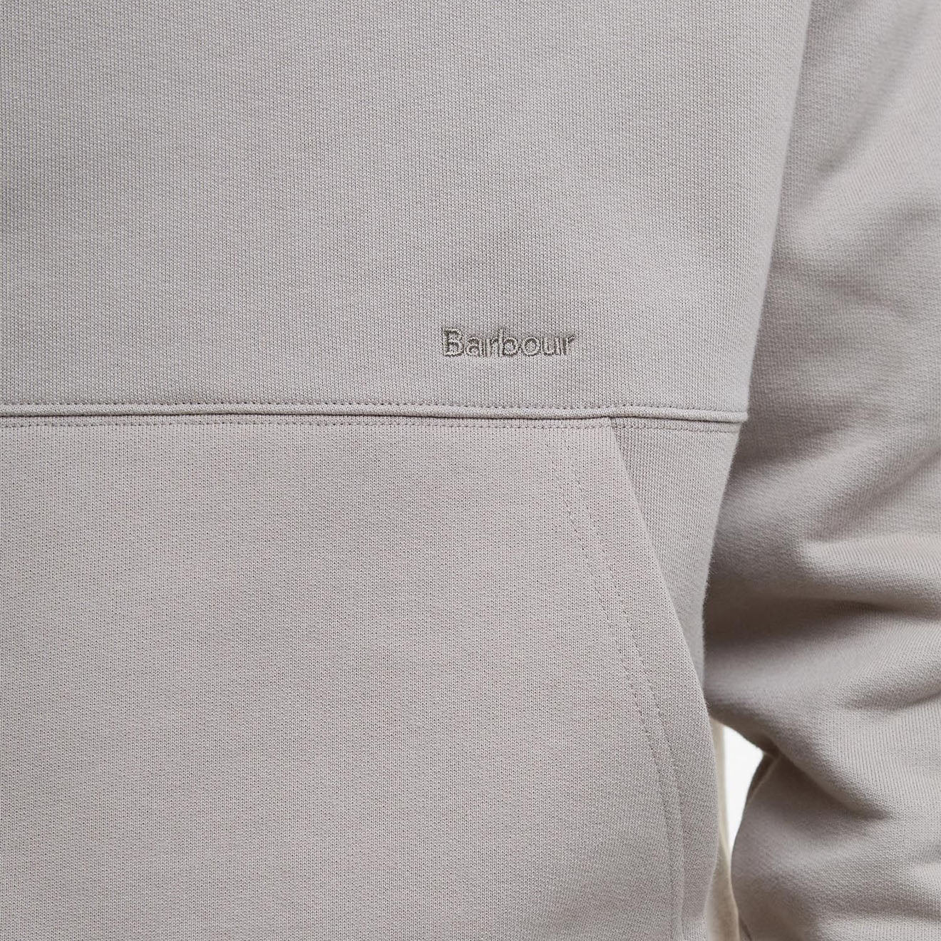 Barbour Yalding Hooded Sweatshirt Concrete - Image 5