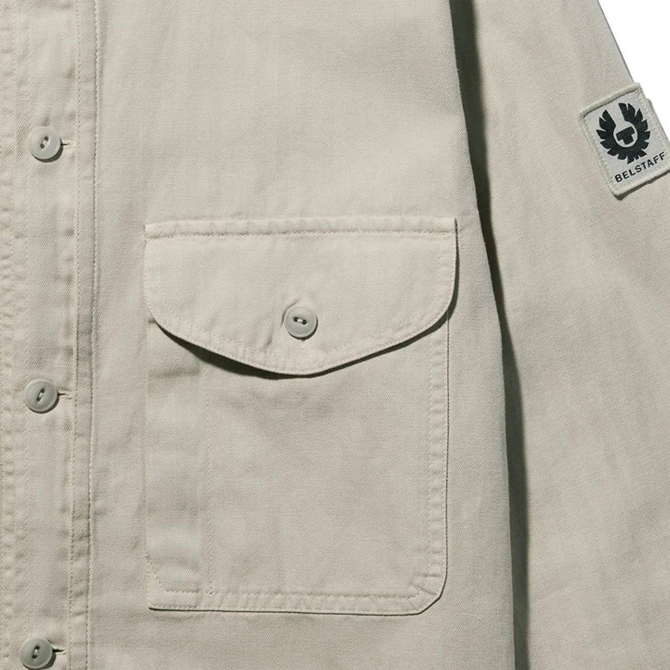 Belstaff CS60 Overshirt Stone Beige - Image 2