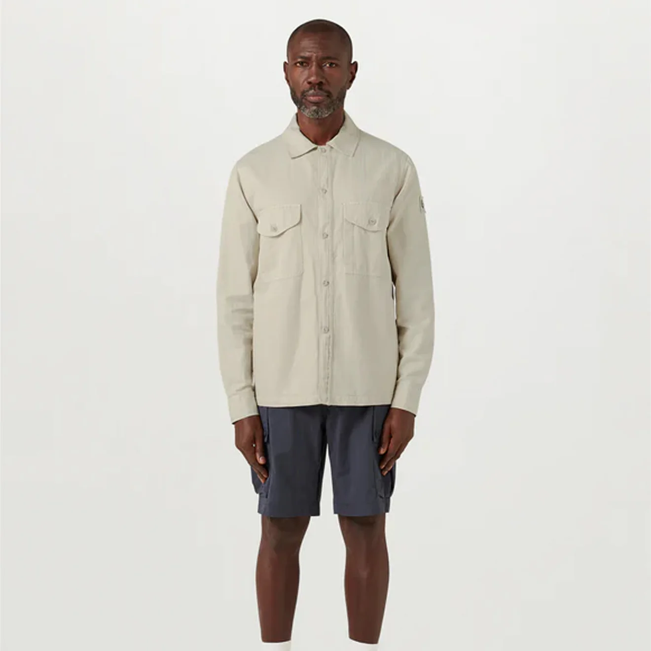 Belstaff CS60 Overshirt Stone Beige - Image 4