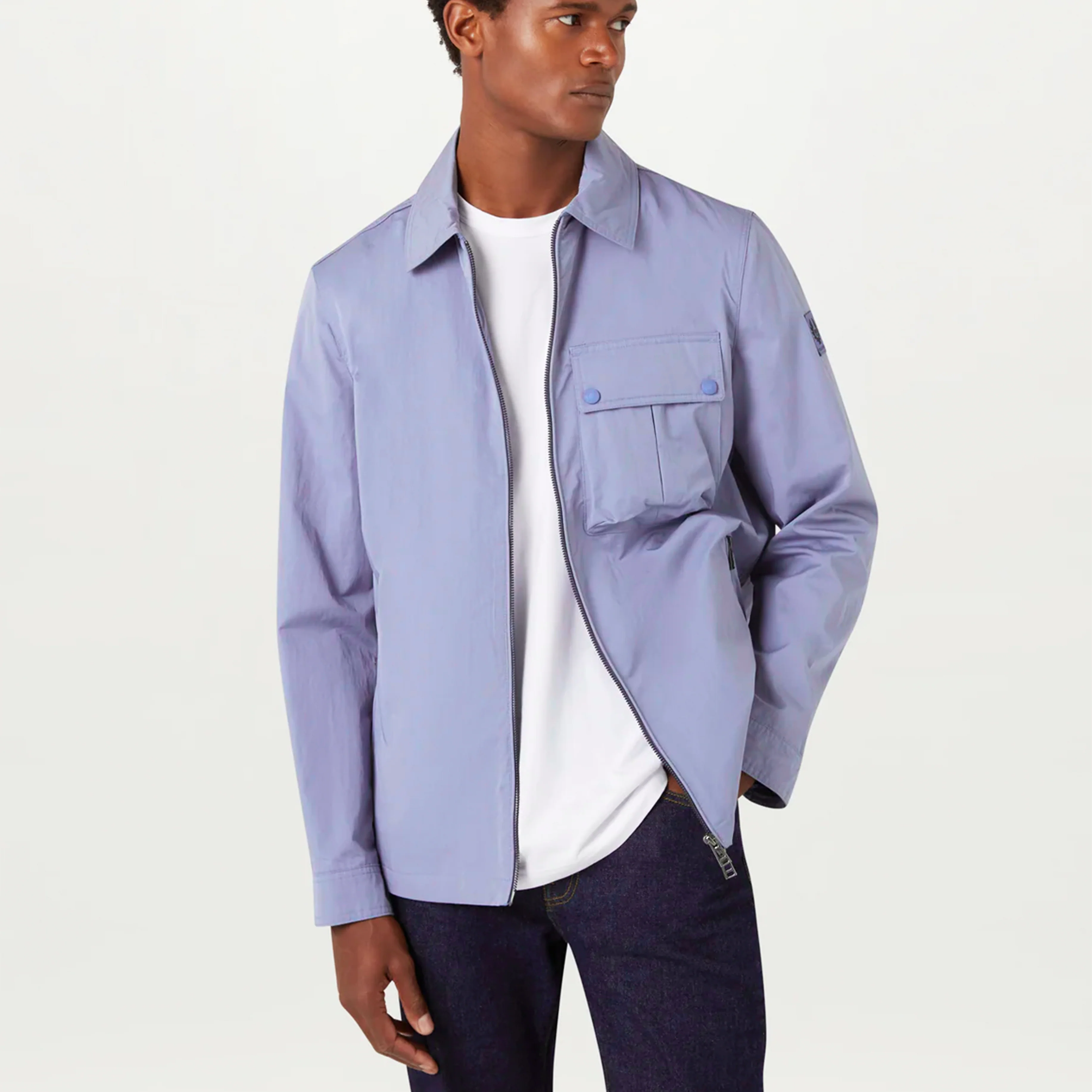 Belstaff Drome Overshirt Pale Heather - Image 3