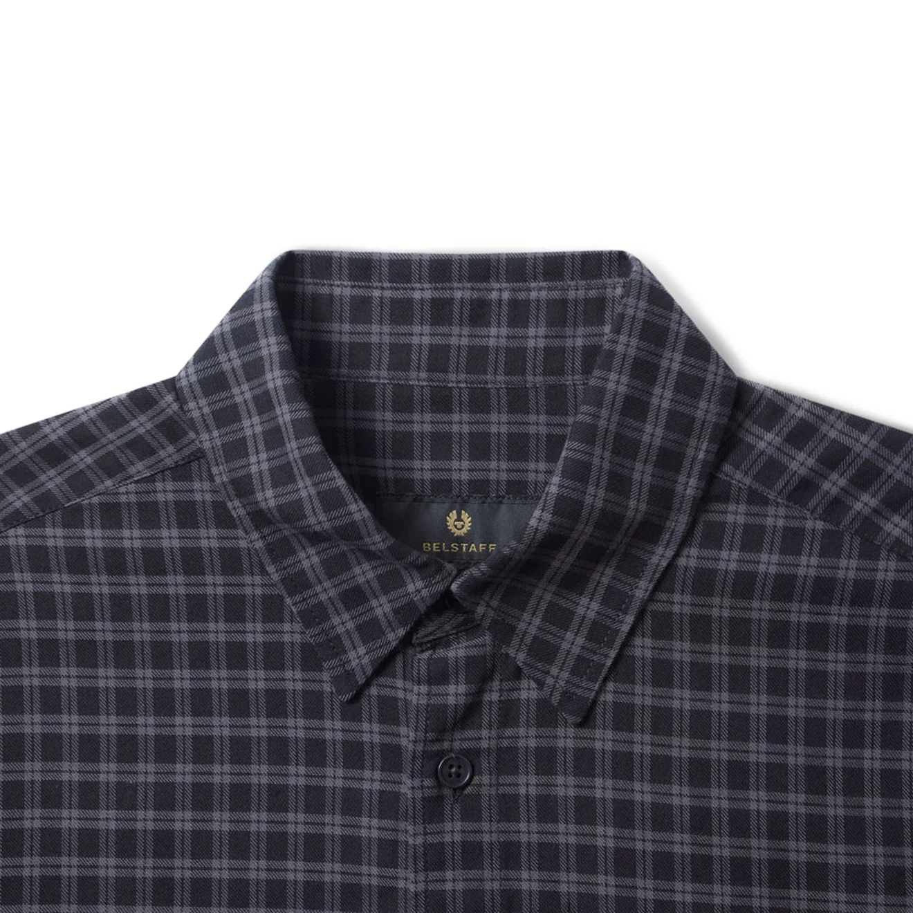Belstaff Scale Shirt Black / Tornado Grey - Image 4