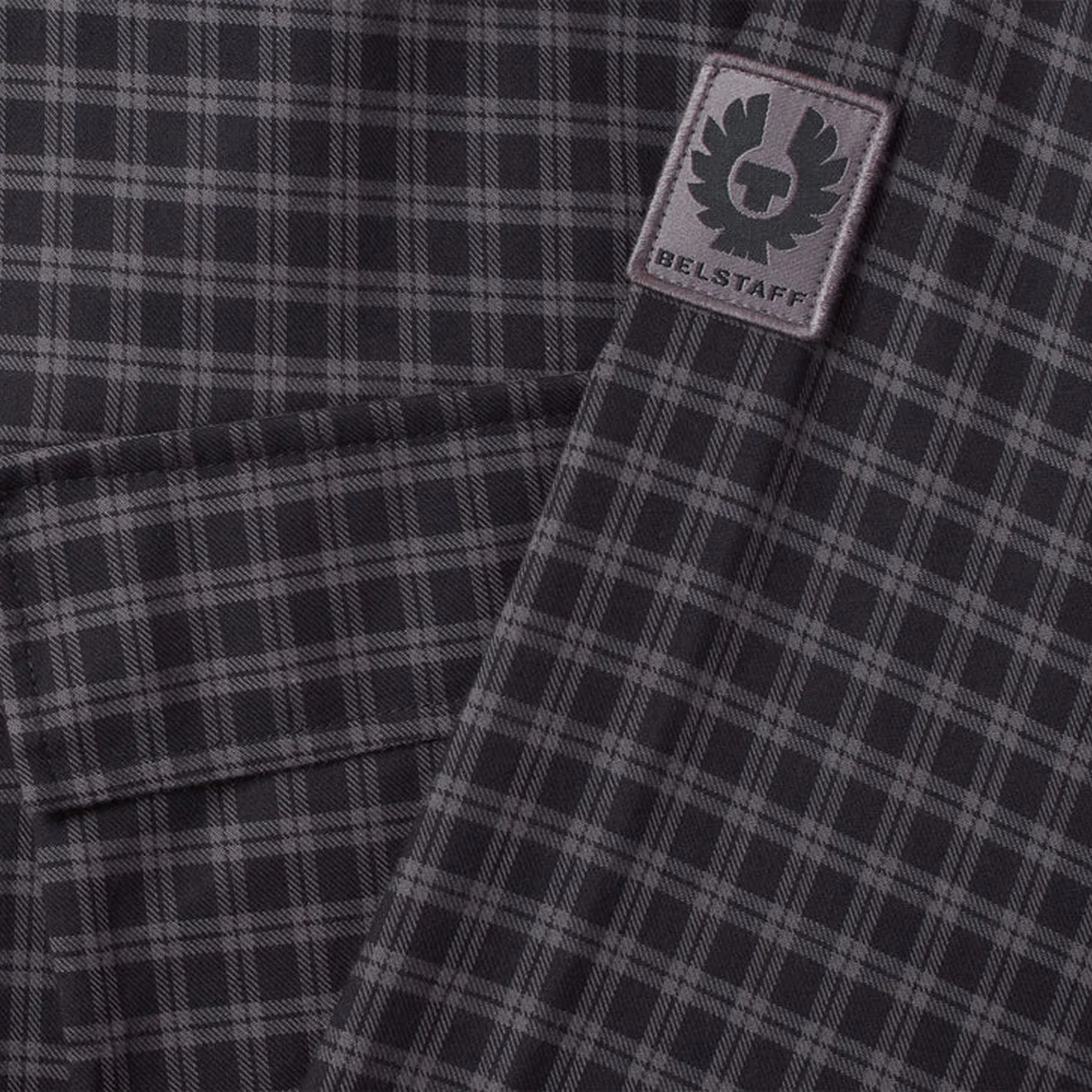 Belstaff Scale Shirt Black / Tornado Grey - Image 5
