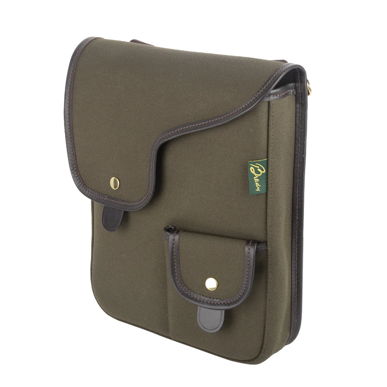 Brady Dyce Messenger Bag Olive / Brown - Image 3