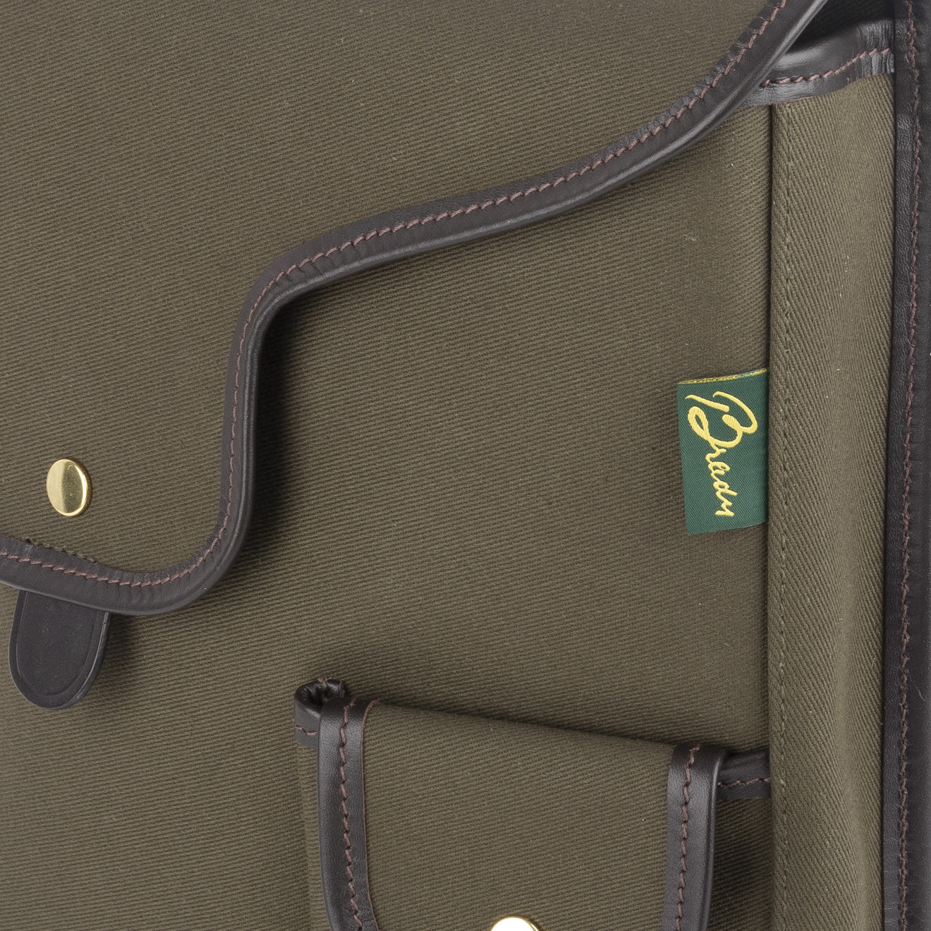 Brady Dyce Messenger Bag Olive / Brown - Image 5