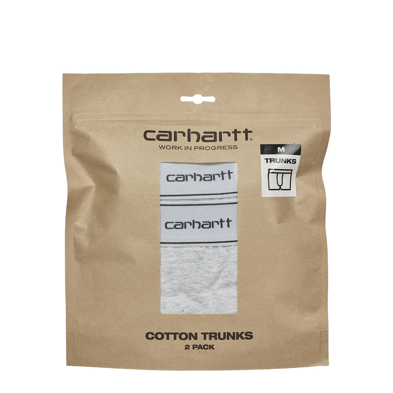Carhartt WIP Cotton Trunks 2 Pack Ash Heather / Ash Heather - Image 2