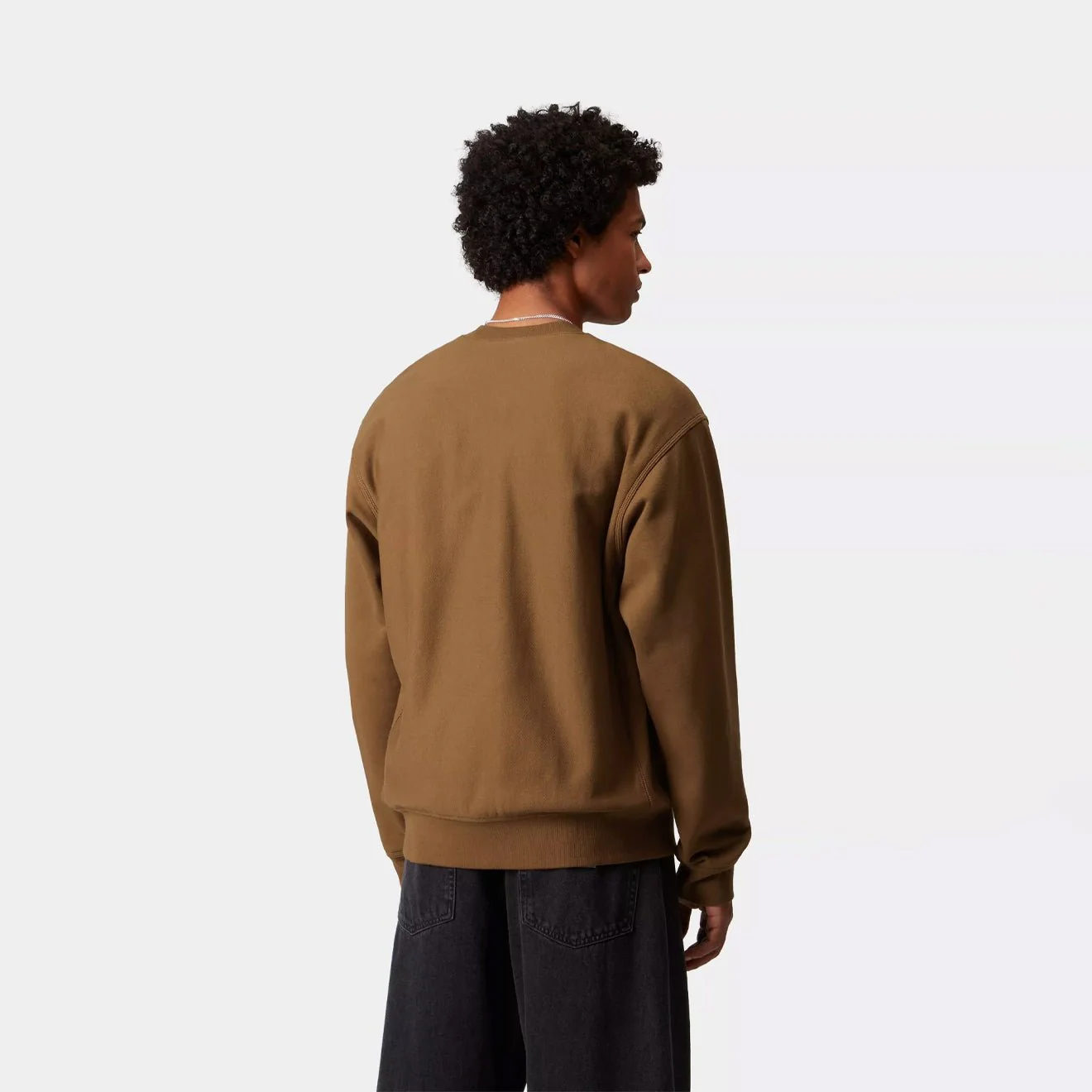 Carhartt WIP American Script Sweat Hamilton Brown - Image 4