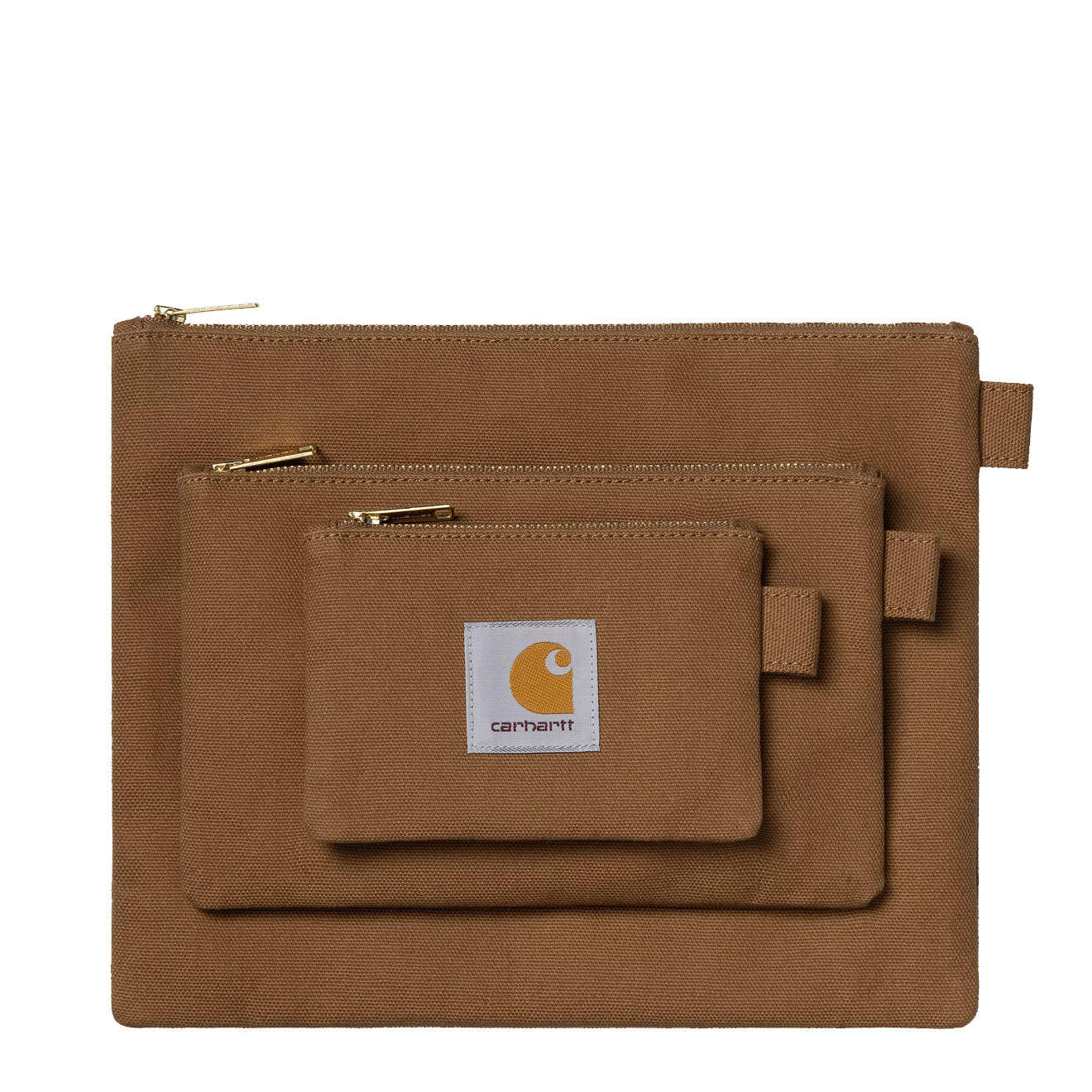 Carhartt WIP Canvas Pouch Set Hamilton Brown