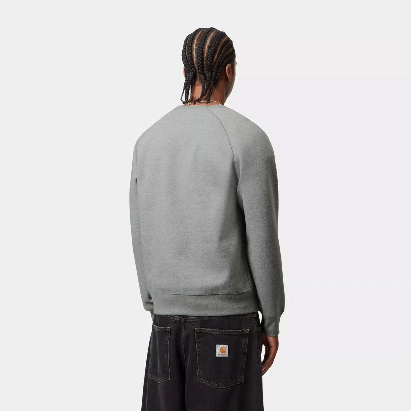 Carhartt WIP Chase Sweat Grey Heather / Gold - Image 4
