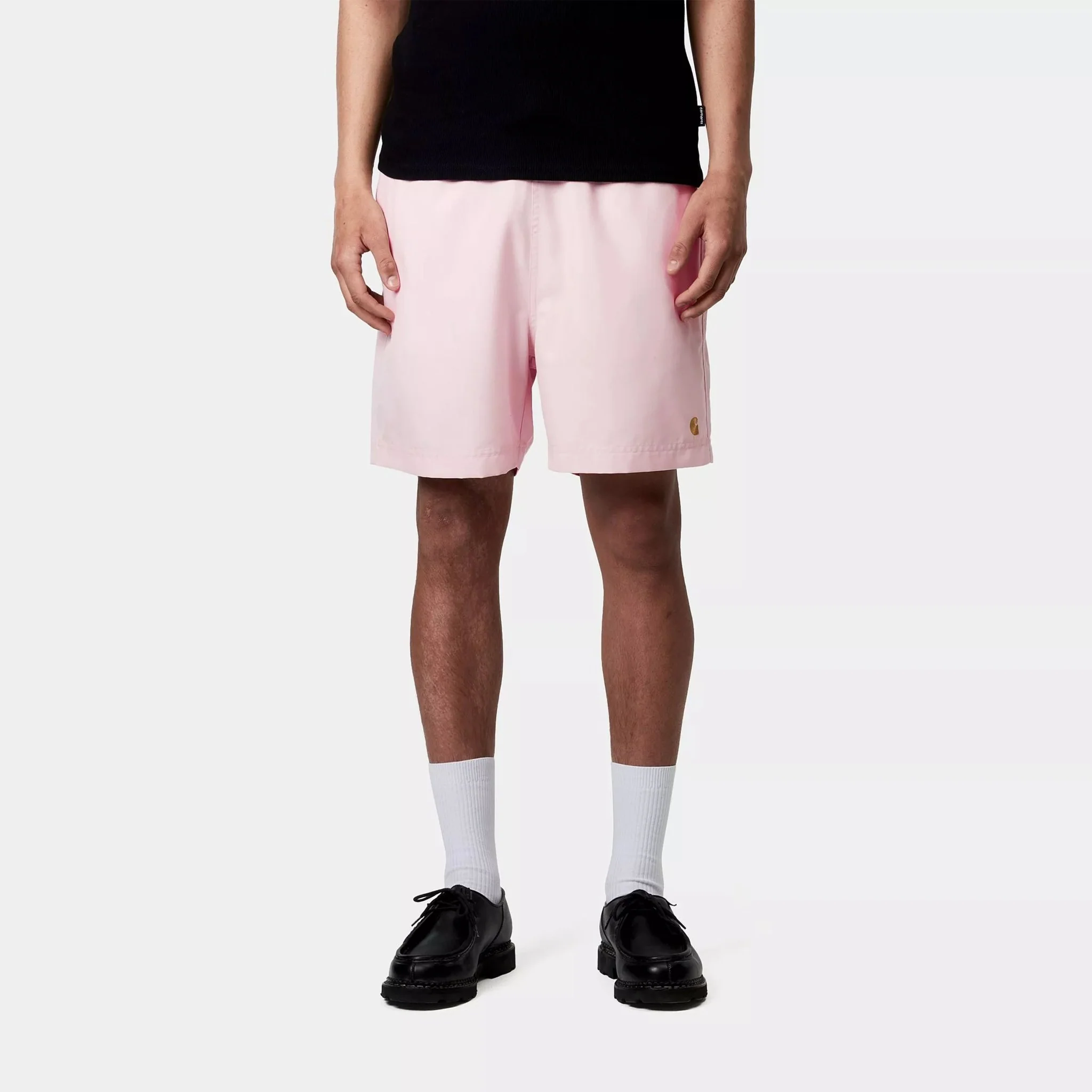 Carhartt WIP Chase Swim Trunks Dusky Pink / Gold - Image 3