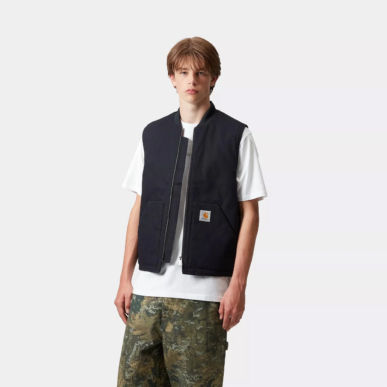 Carhartt WIP Classic Vest Dark Navy Rigid - Image 4